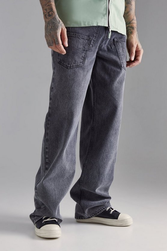 Tall lockere Jeans mit Acid-Waschung