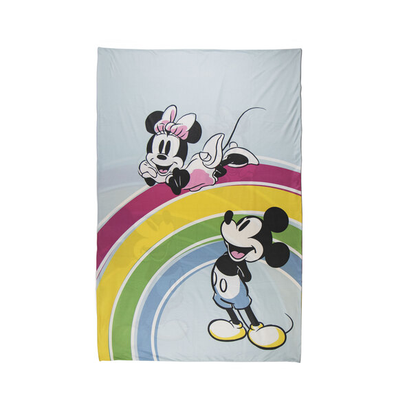 Kinder-Fleece-Bettwäsche Mickey & Minnie, 135 x 200 cm