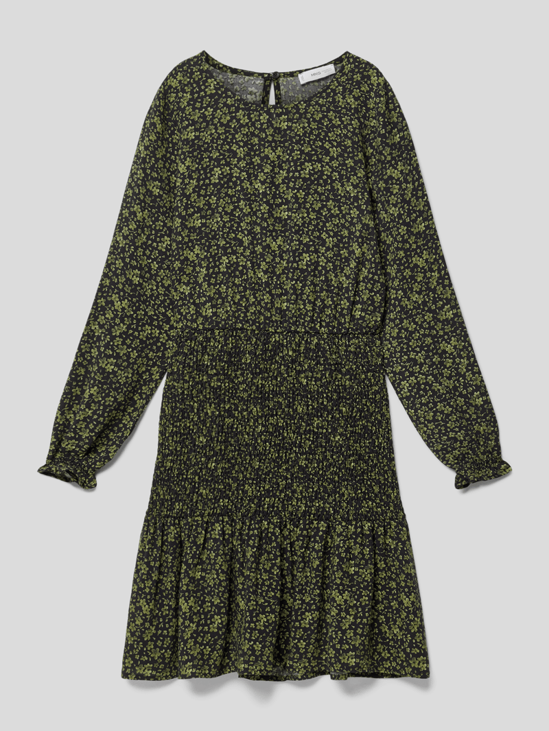 Kleid mit Smok-Detail Modell 'niara' in schwarz