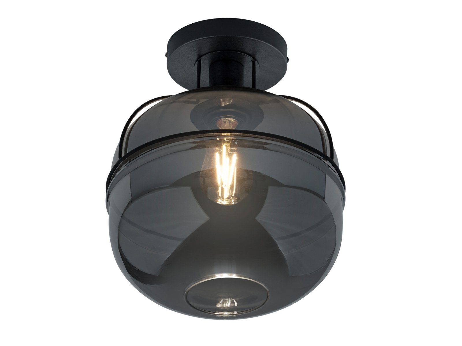 meineWunschleuchte LED Deckenleuchte, Dimmfunktion, LED wechselbar, Warmweiß, klein-e coole Designer-lampen Glas-kugeln Lampe übern Esstisch Ø28,5cm