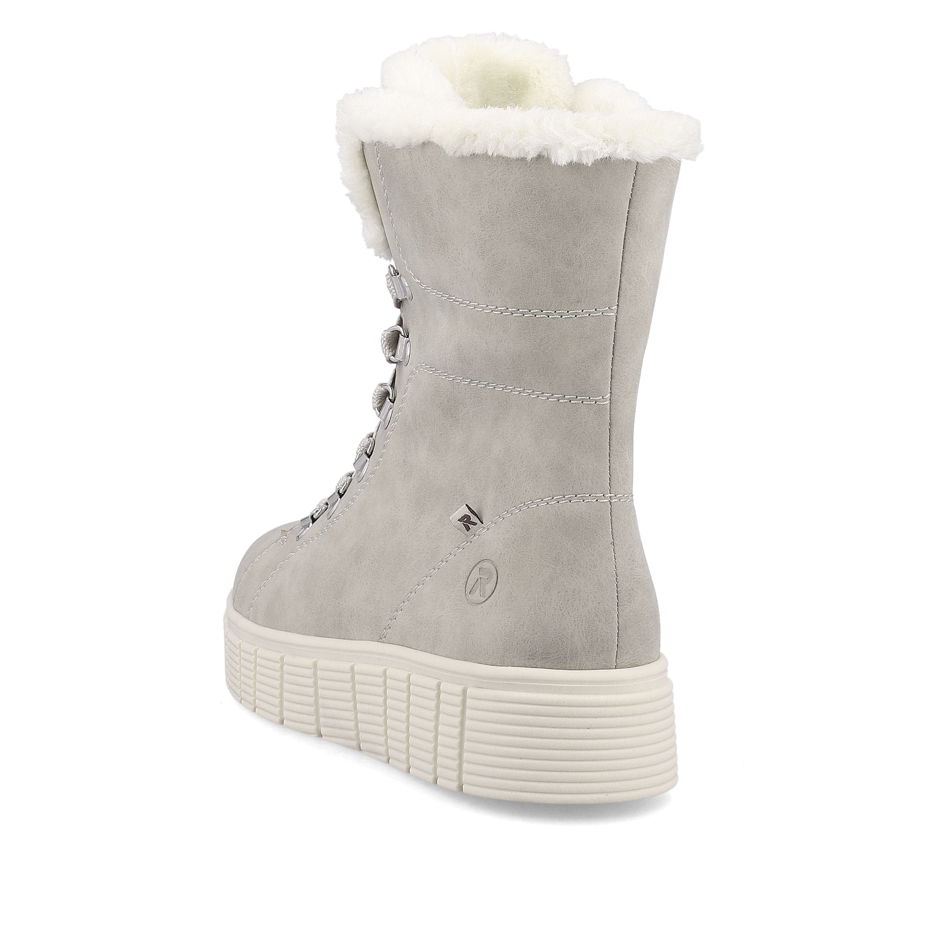 Rieker Damen Schnürstiefel platinum grey