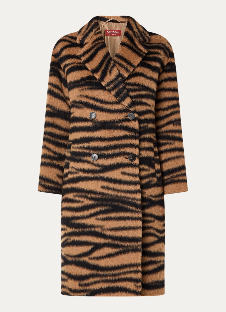 MaxMara Vidim -takki alpakkasekoitteesta seeprakuviolla