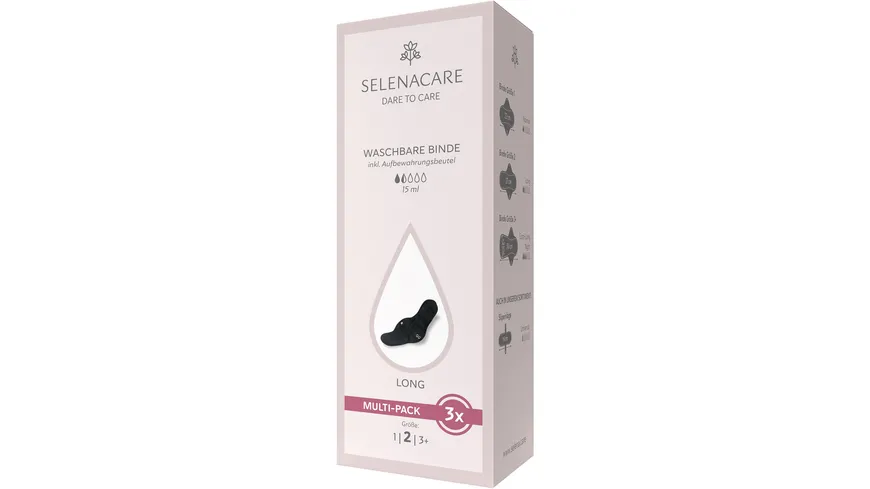 SELENACARE Binden Waschbar Größe 2 Multi Pack