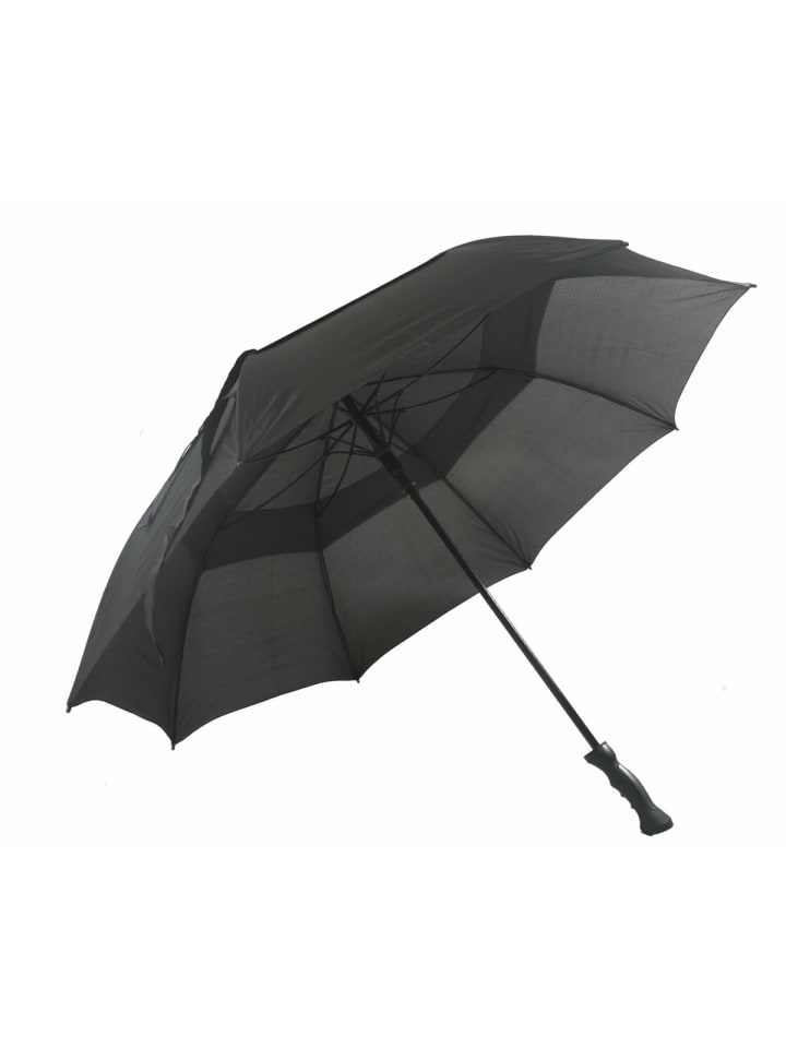COFI 1453 Fiberglasstockschirm mit Hülle Wasserdicht in Schwarz günstig kaufen 130 cm