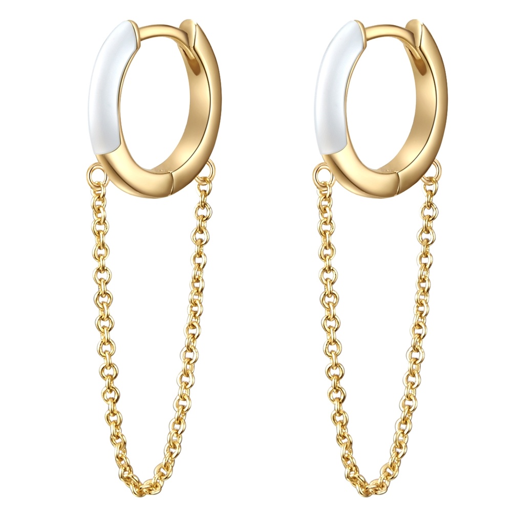 Glanzstücke München Créoles en argent Argent sterling en Or jaune Boucles d'oreilles