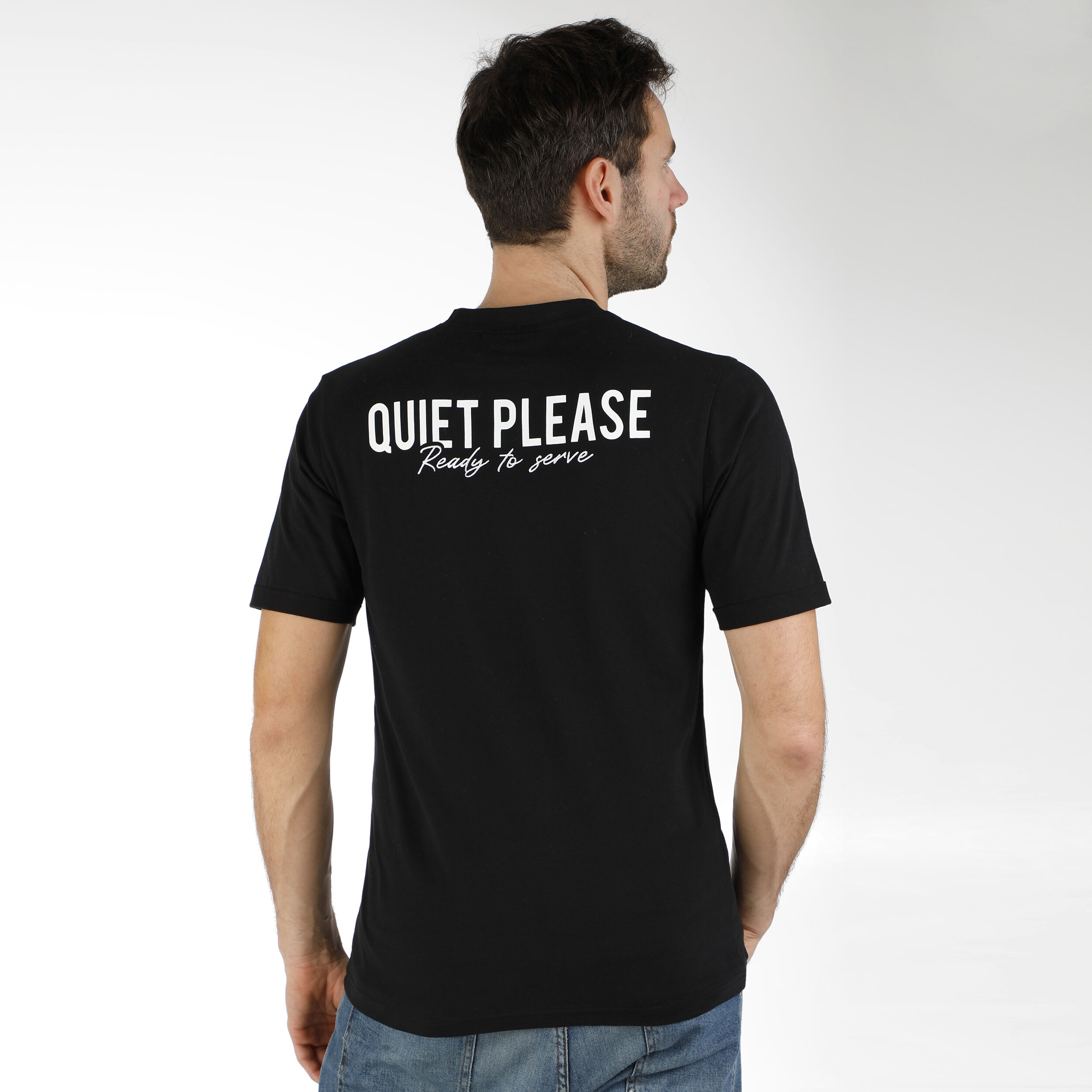 Ready To Serve T-Shirt Herren - Schwarz, Weiß