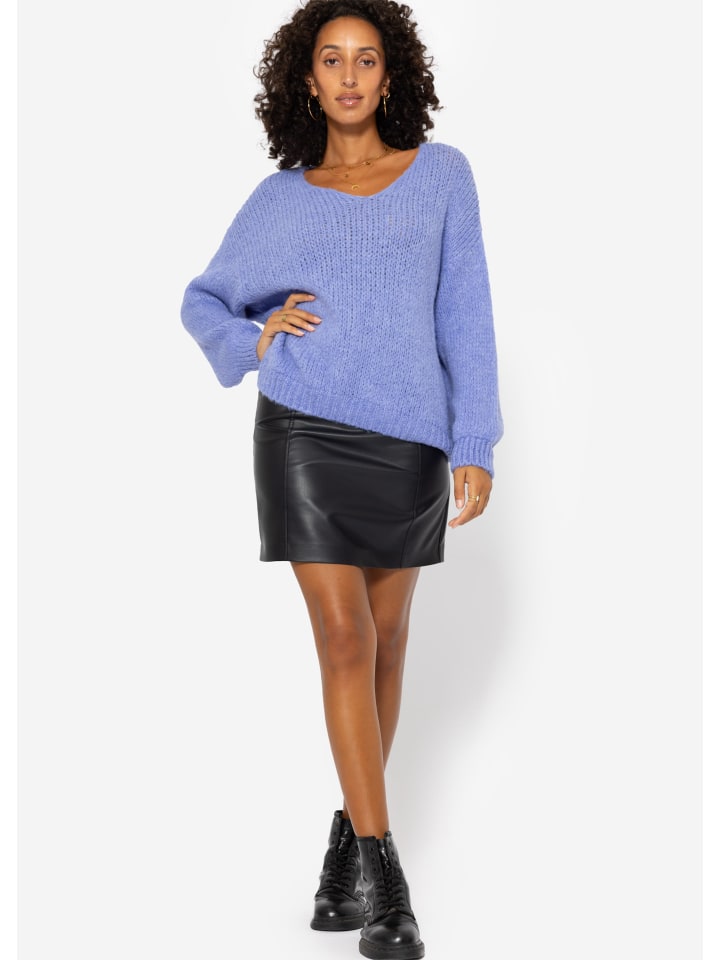 SASSYCLASSY Rock aus Kunstleder in schwarz günstig kaufen