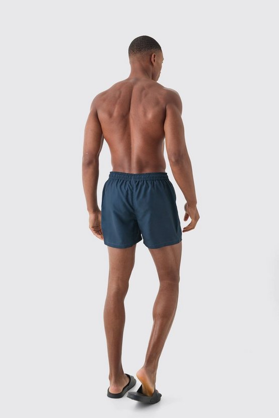 Kurze Badehose mit Skelett-Print