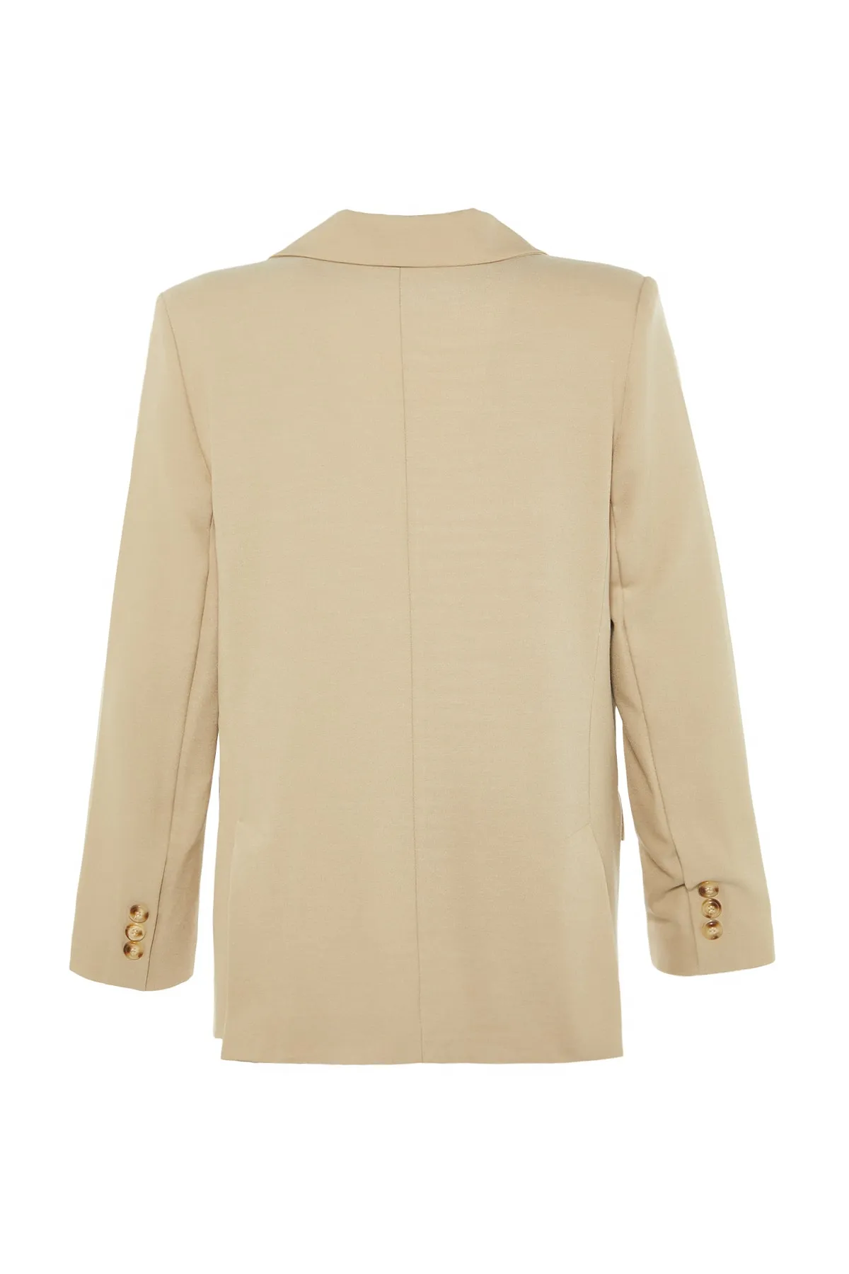 Trendyol Collection  Nerzfarbene, gefütterte, gewebte Blazerjacke TWOAW23BC00132