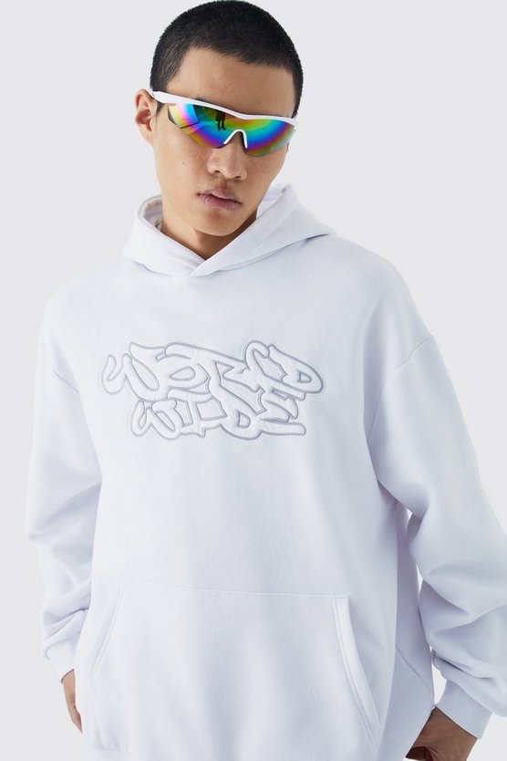 Oversize Hoodie mit Worldwide Graffiti Print