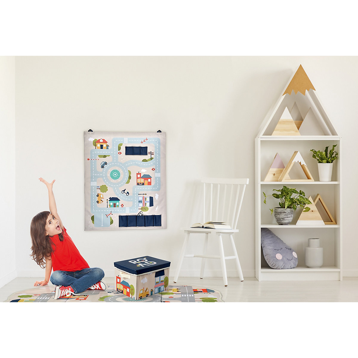 Spielteppich und Aufbewahrungsbox, Playbox - Motiv Stadt