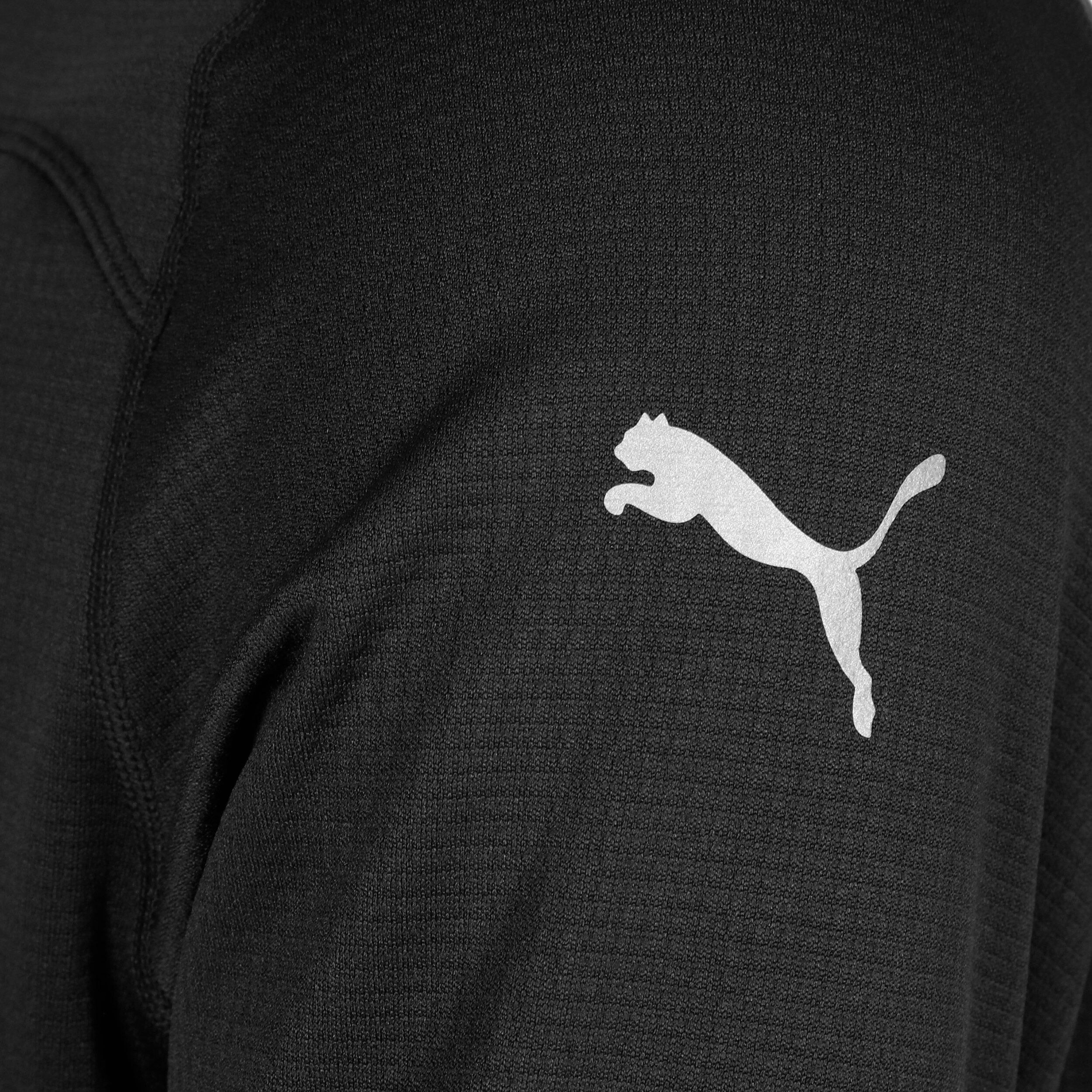 Run Microfleece Half-Zip Lauftop Herren - Schwarz