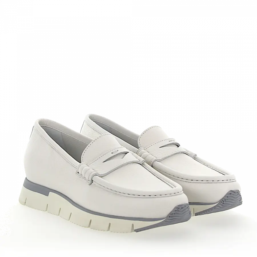 Santoni - Mokassins weiß - weiß