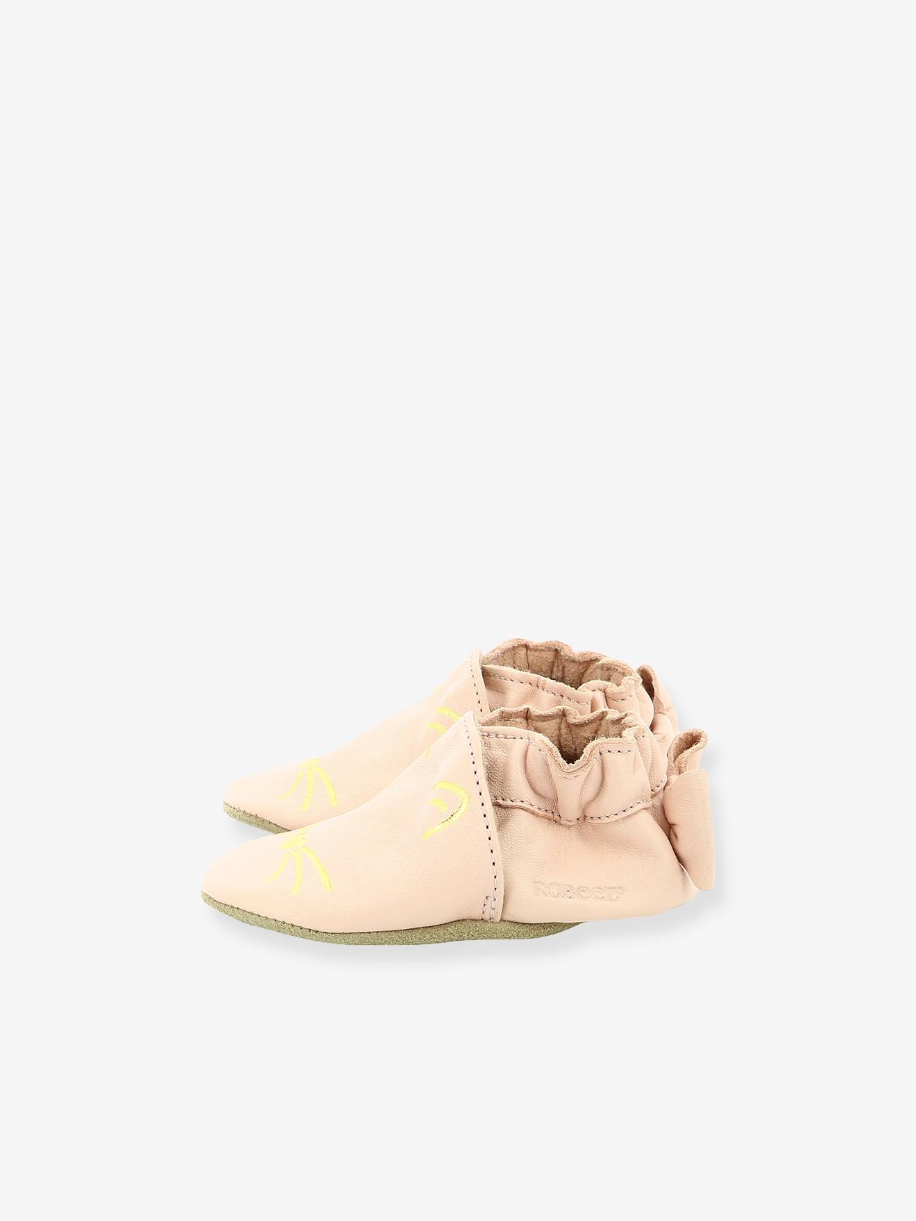 Chaussons Soft Soles Goldy Cat ROBEEZ© rose clair