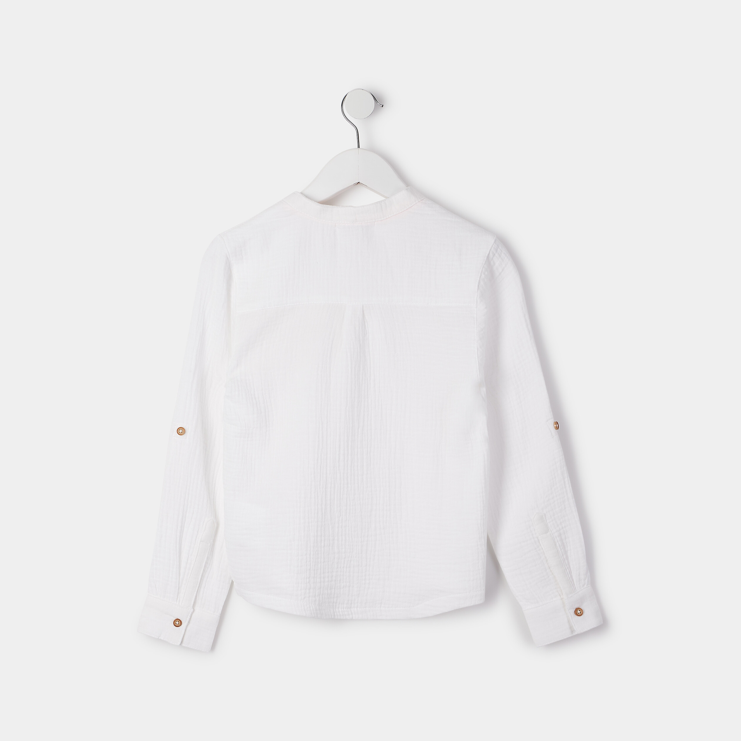 Chemise manches longues blanc garçon | La Halle