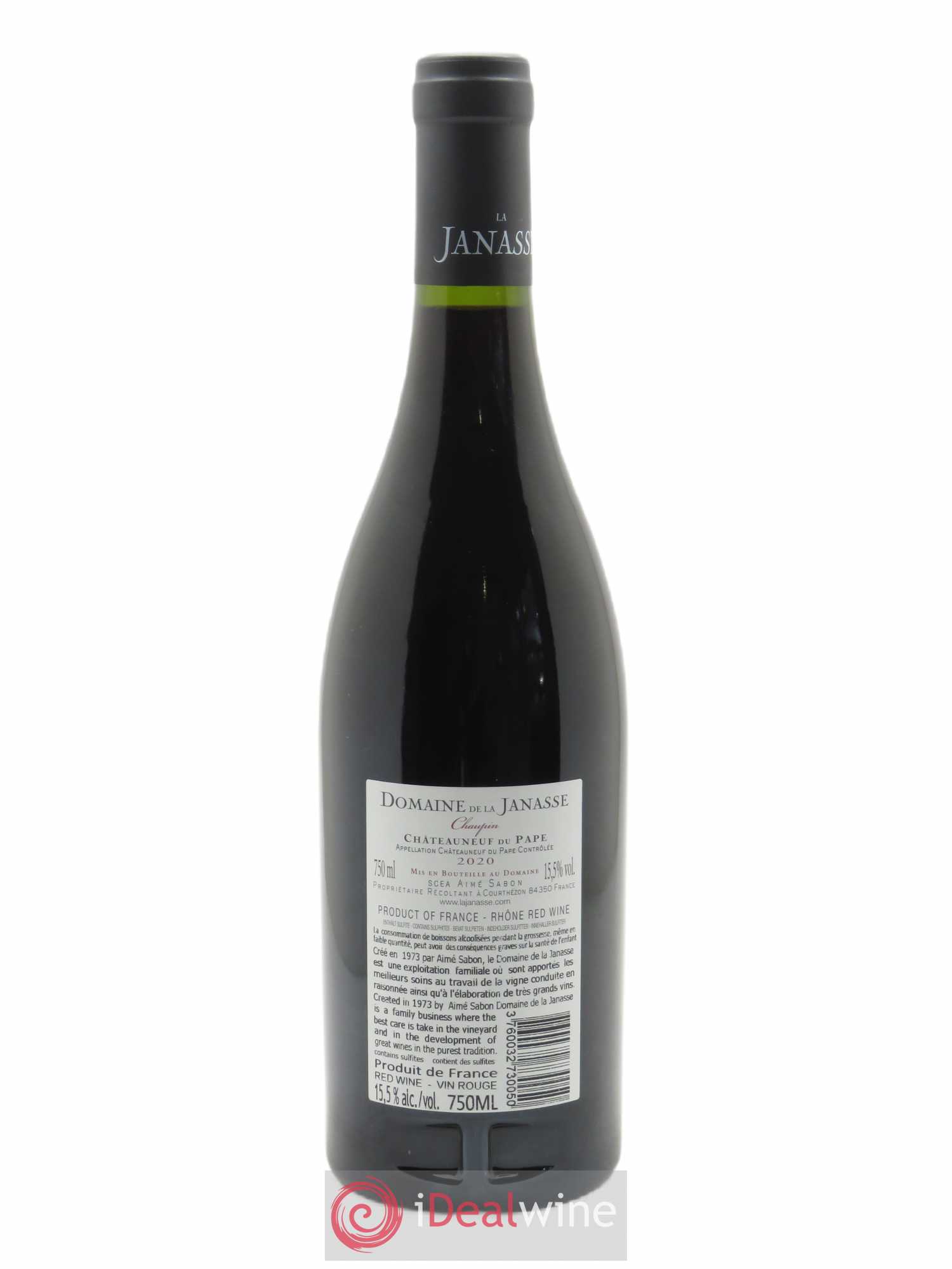 Châteauneuf-du-Pape Cuvée Chaupin La Janasse (Domaine de)  2020 - Lot de 1 Bouteille