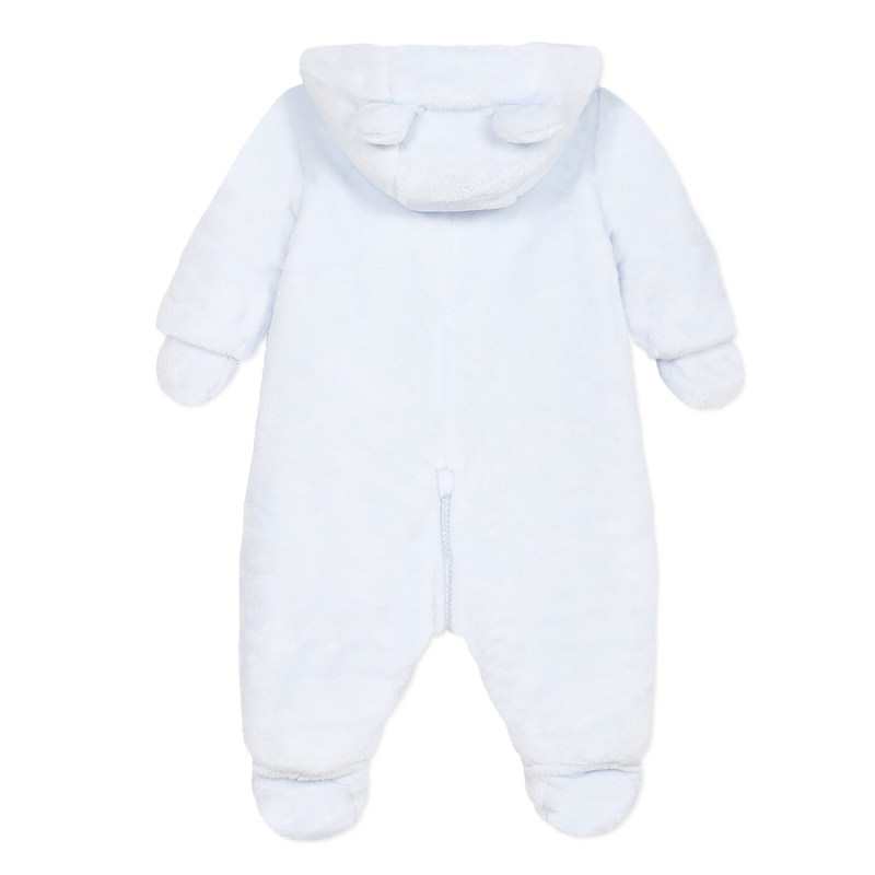 Pilote fausse fourrure bleu ciel naissance Absorba