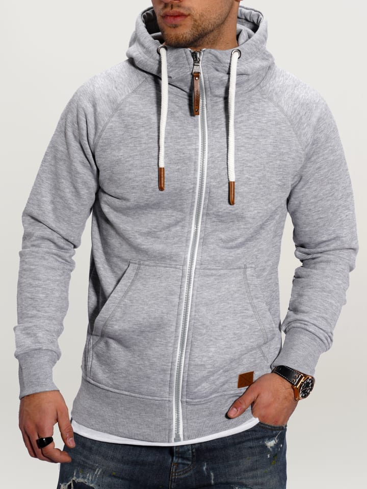 behype Sweatjacke BHTANSER in grau günstig kaufen
