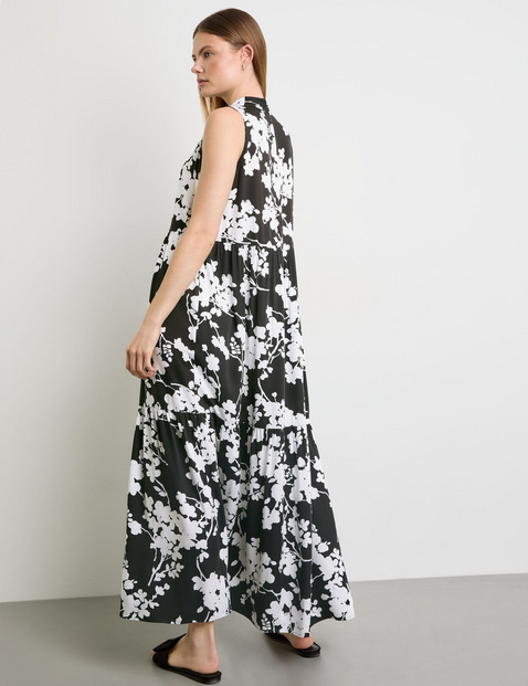 Ausgestelltes Stufenkleid mit Floralprint
