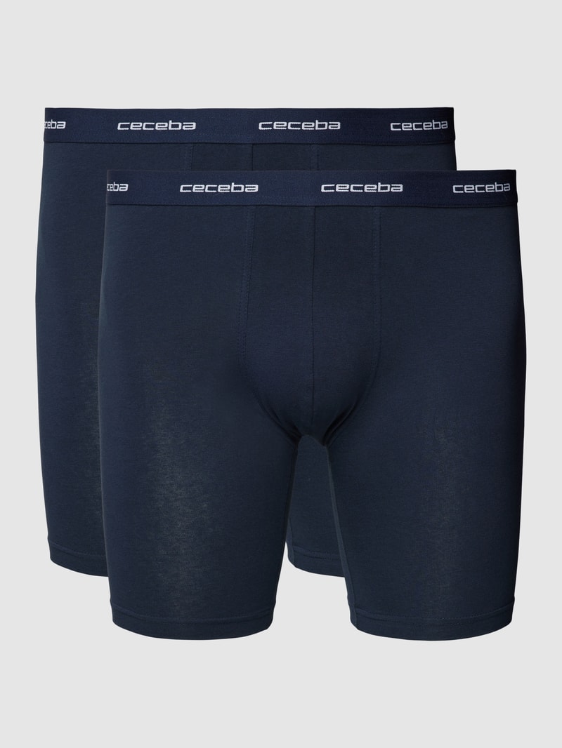 PLUS SIZE Trunks im 2er-Pack mit elastischem Bund Modell 'MONZA' in dunkelblau