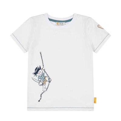 T-Shirt kurzarm, weiß für Jungs