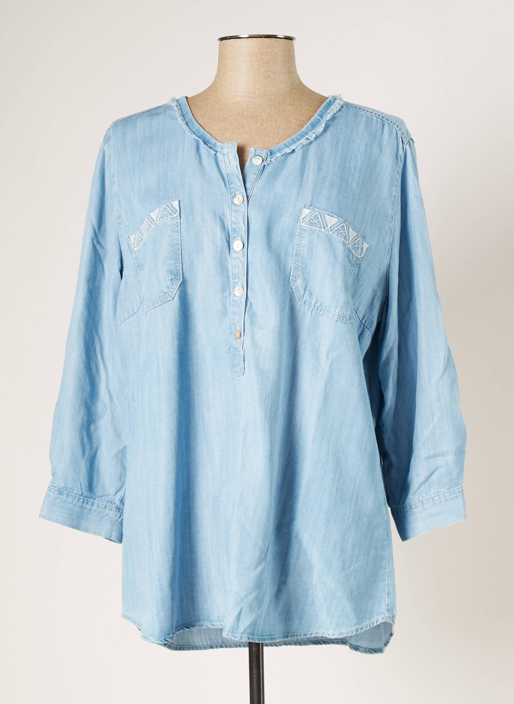 Thomas Rabe Tuniquemanchelongue Femme couleur bleu