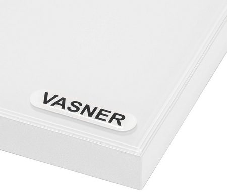 Vasner Infrarotheizung Glas mit Rahmen weiß, 450 W, Citara G, Infrarot Glasheizung, IP44 Bad geeignet