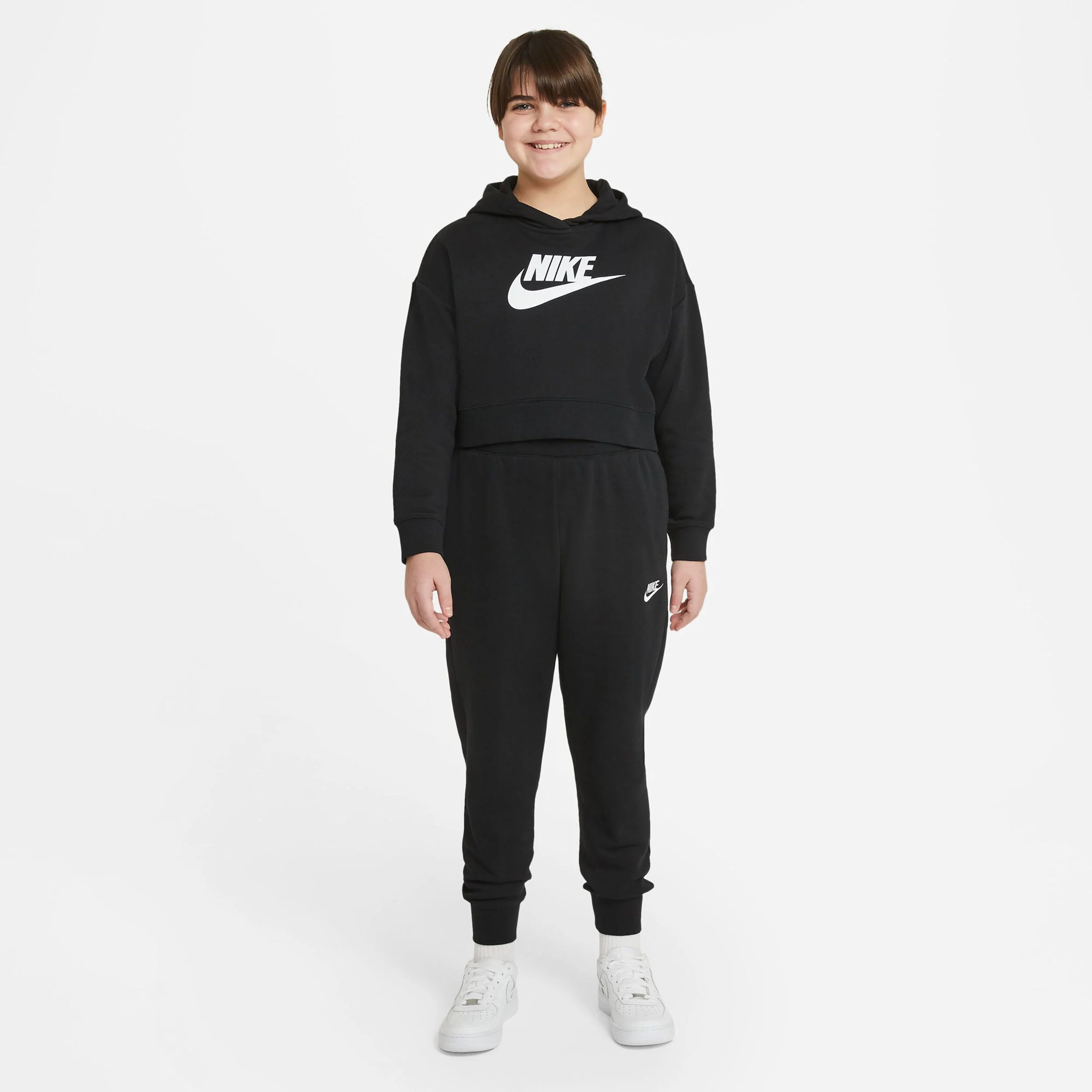 Sportswear Club Fleece Trainingshose Mädchen - Schwarz, Weiß