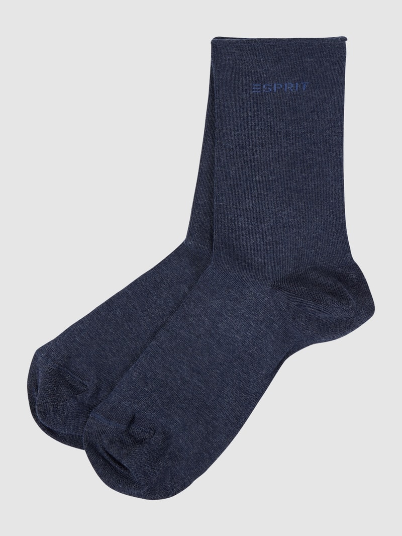 Socken im 2er-Pack in blau meliert
