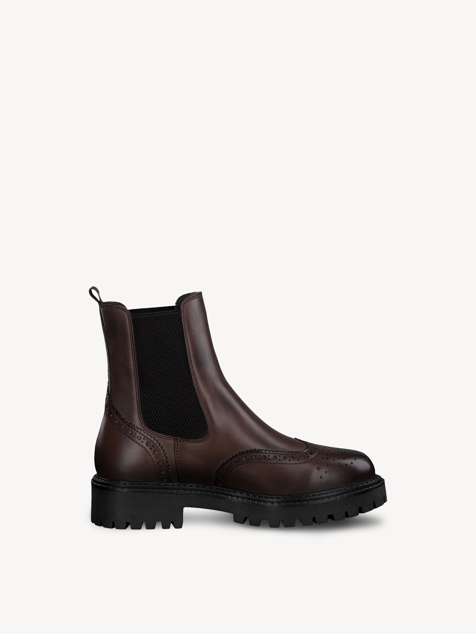 Bottine Chelsea en cuir - marron