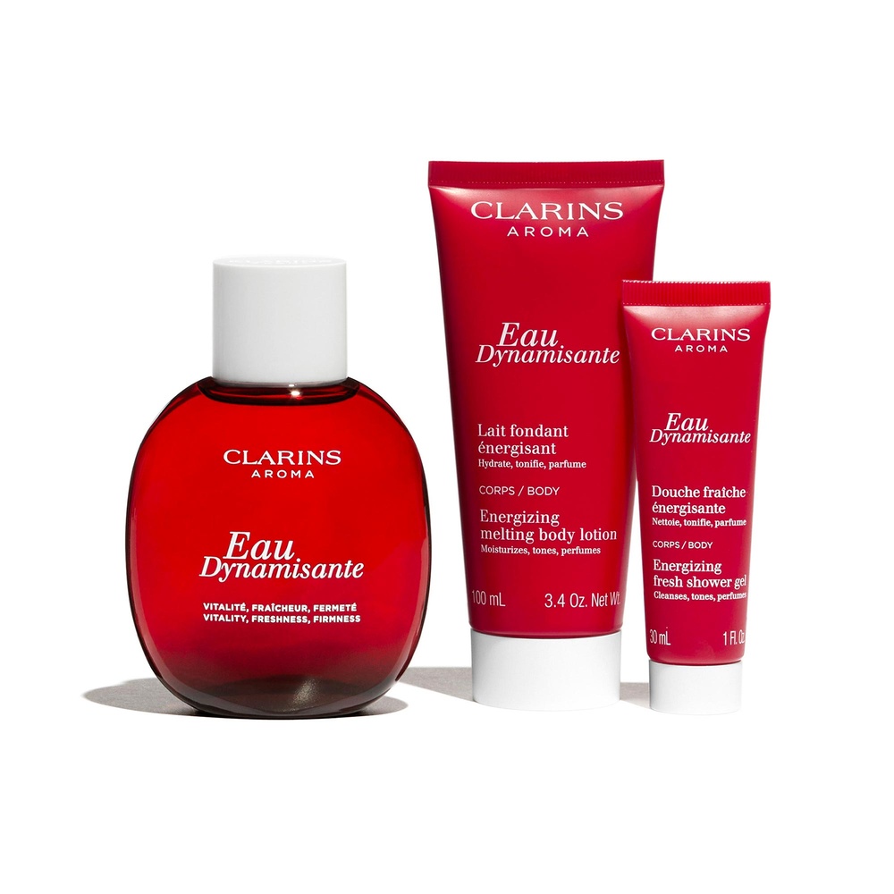 Clarins Coffret Eau Dynamisante Rituel Energie Coffret Noël Soin corps : vitalité, fraîcheur, fermeté
