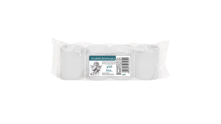 Grablicht Stundenbrenner Nr. 40 4er Pack weiß