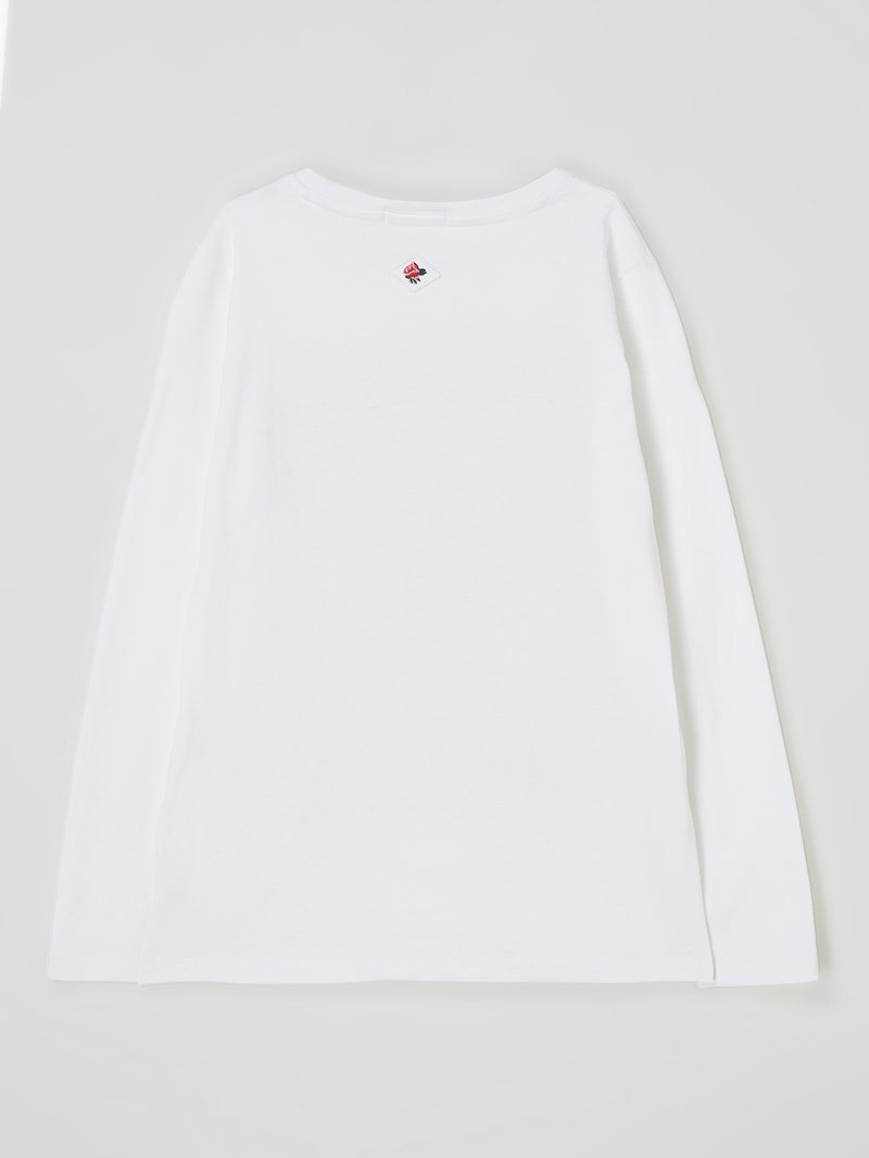 Longsleeve aus Baumwolle in weiß