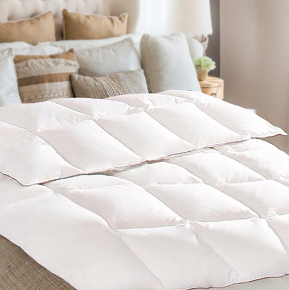 4-Jahreszeitenbett, RIBECO 4-Jahreszeiten Einziehdecke Marie, RIBECO, Füllung: 100% Polyester, Bezug: 100% Baumwolle, Druckknöpfe für ein leichtes Trennen und Zusammenfügen der beiden Decken