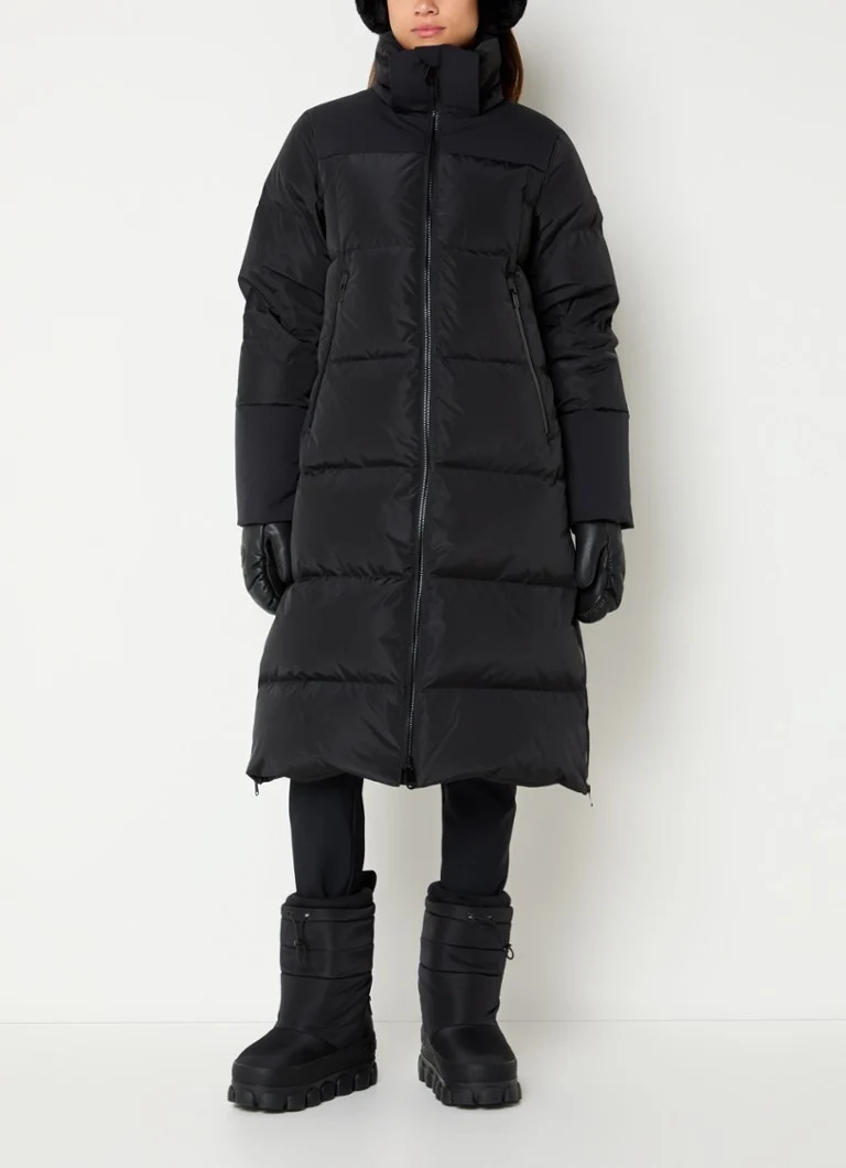 Goldbergh Sion longline puffer jacket with down filling and detachable hood