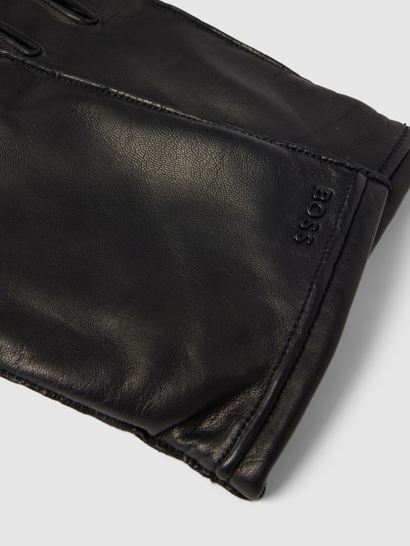 Handschuhe aus Leder Modell 'Kranton' in schwarz