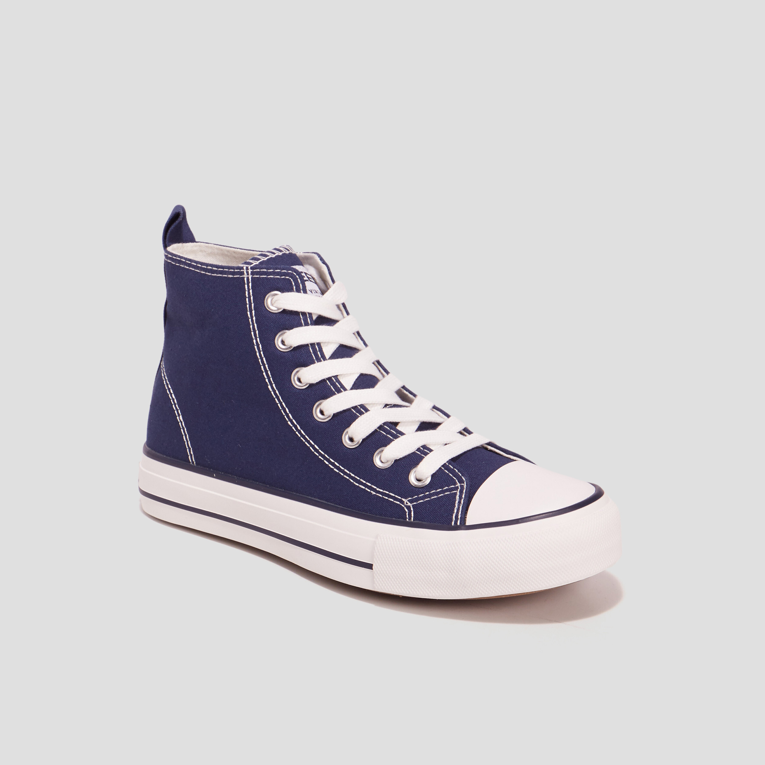 Baskets montantes en toile Creeks bleu marine femme | La Halle