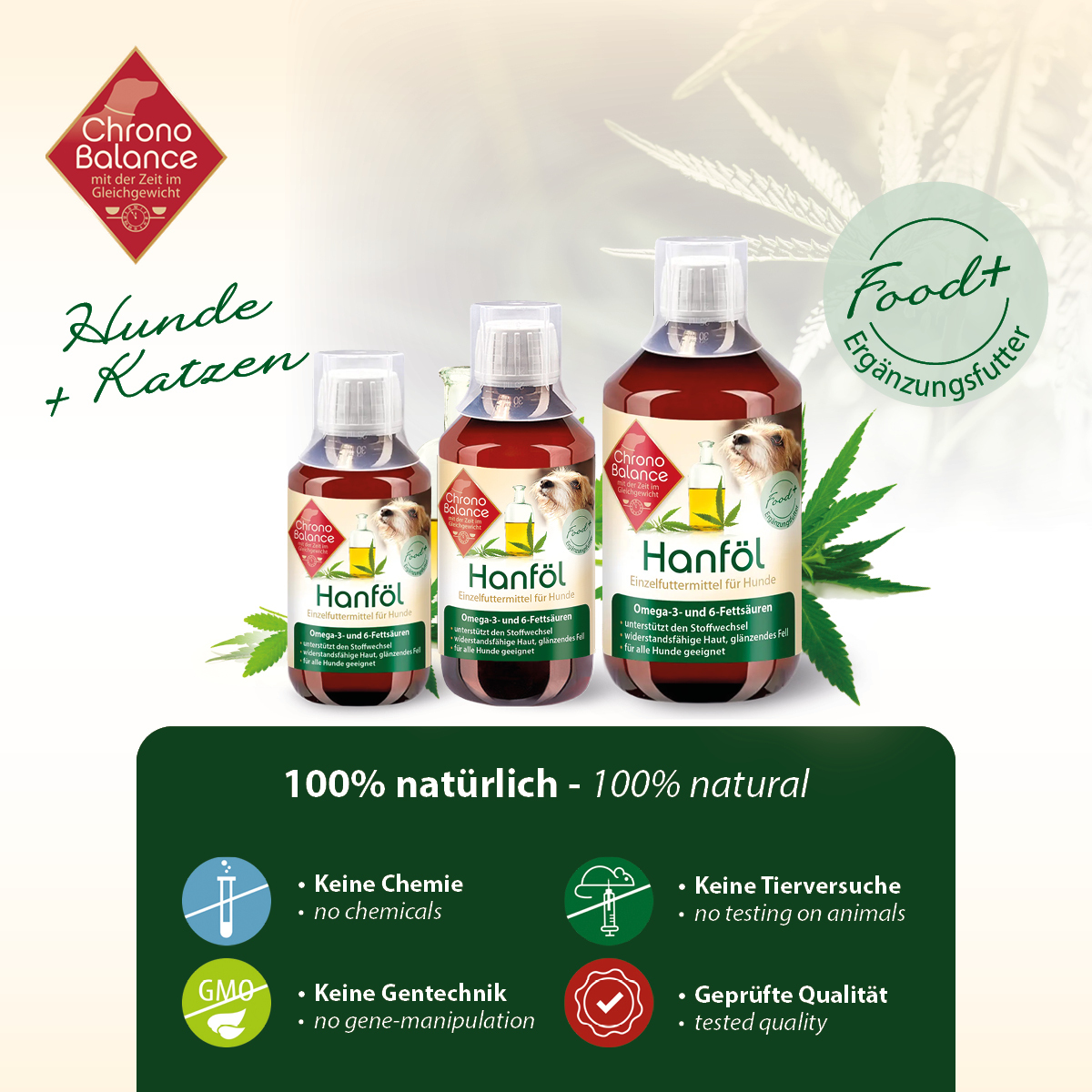 ChronoBalance Ergänzungsfutter & Aufzucht ChronoBalance Hanföl 250 ml