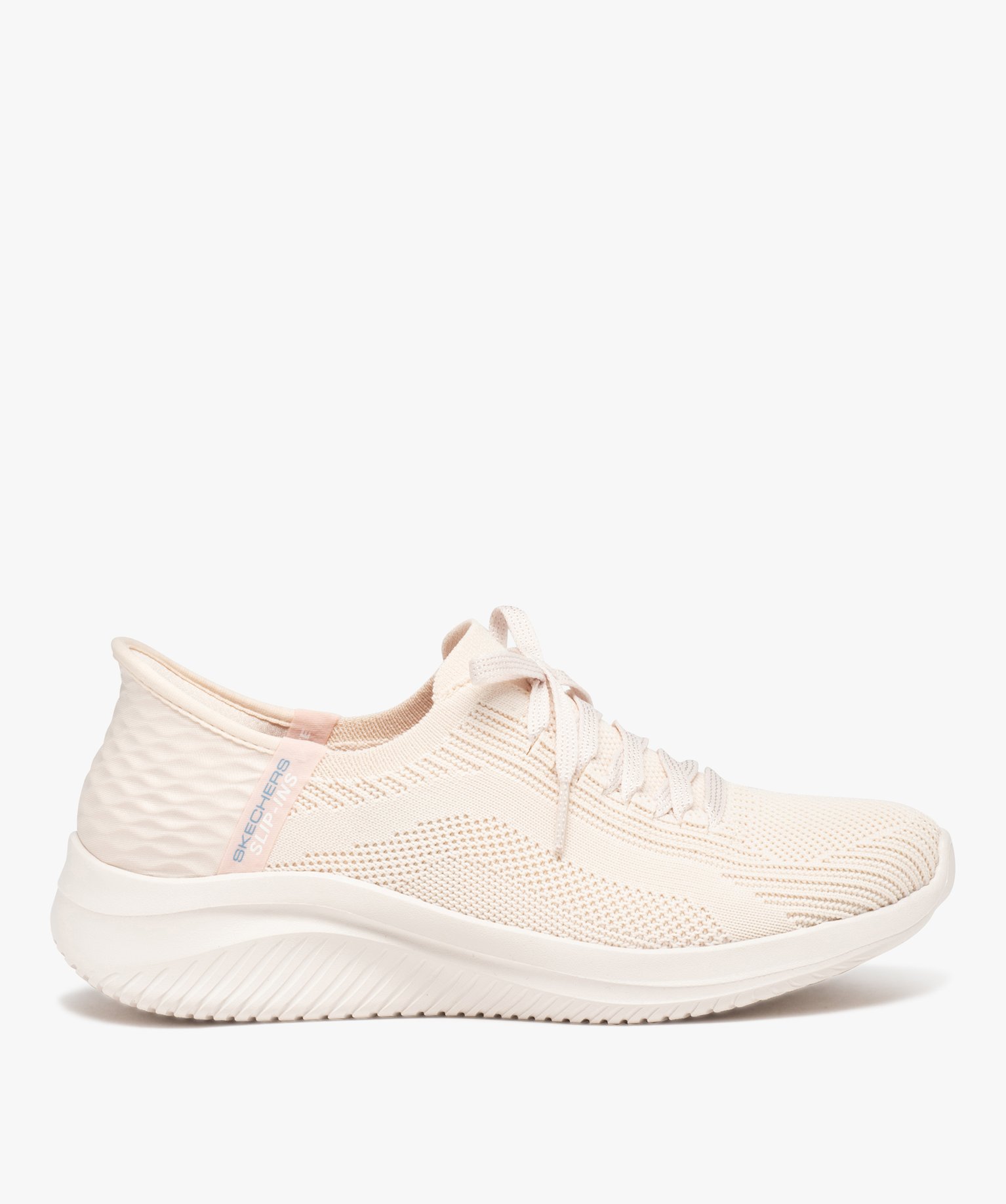 Baskets femme unies col stretch à enfiler - Skechers blanc | GEMO