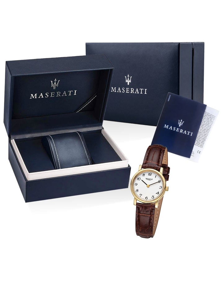 Regent Analog-Armbanduhr Regent Lederarmband braun klein (ca. 26,5mm) günstig kaufen onesize