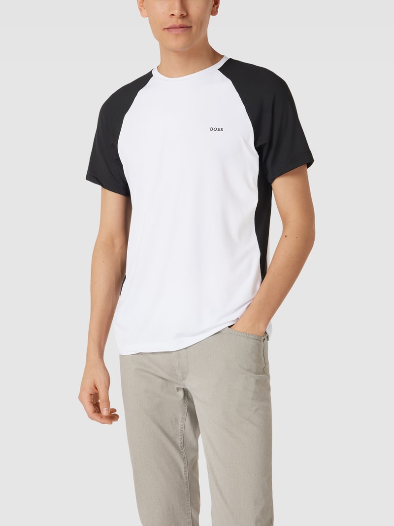 T-Shirt mit Mesh-Details Modell 'Active' in weiß