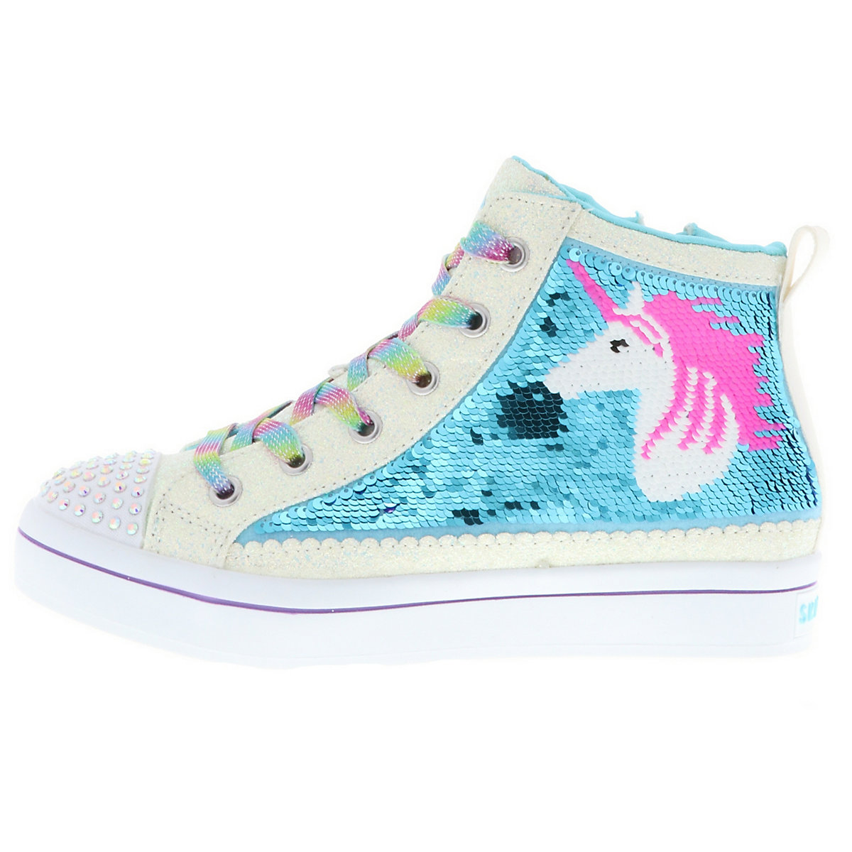 314550L/WMLT Twi-Lites 2.0-Unicorn Surprise Kinder Mädchen Sneaker Halbschuhe türkis/weiß/mehrfarbig/glitzer