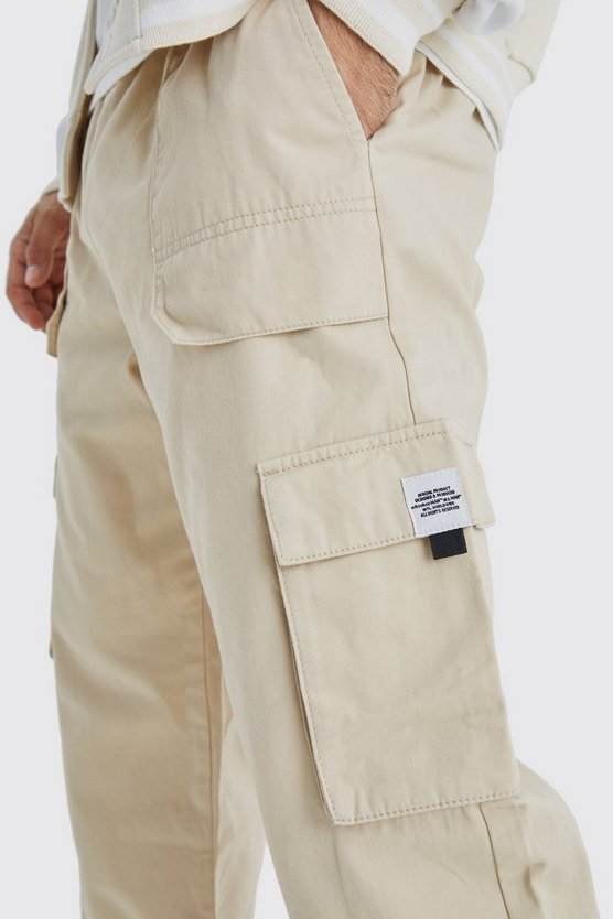 Lockere Cargo-Jogginghose mit elastischem Bund