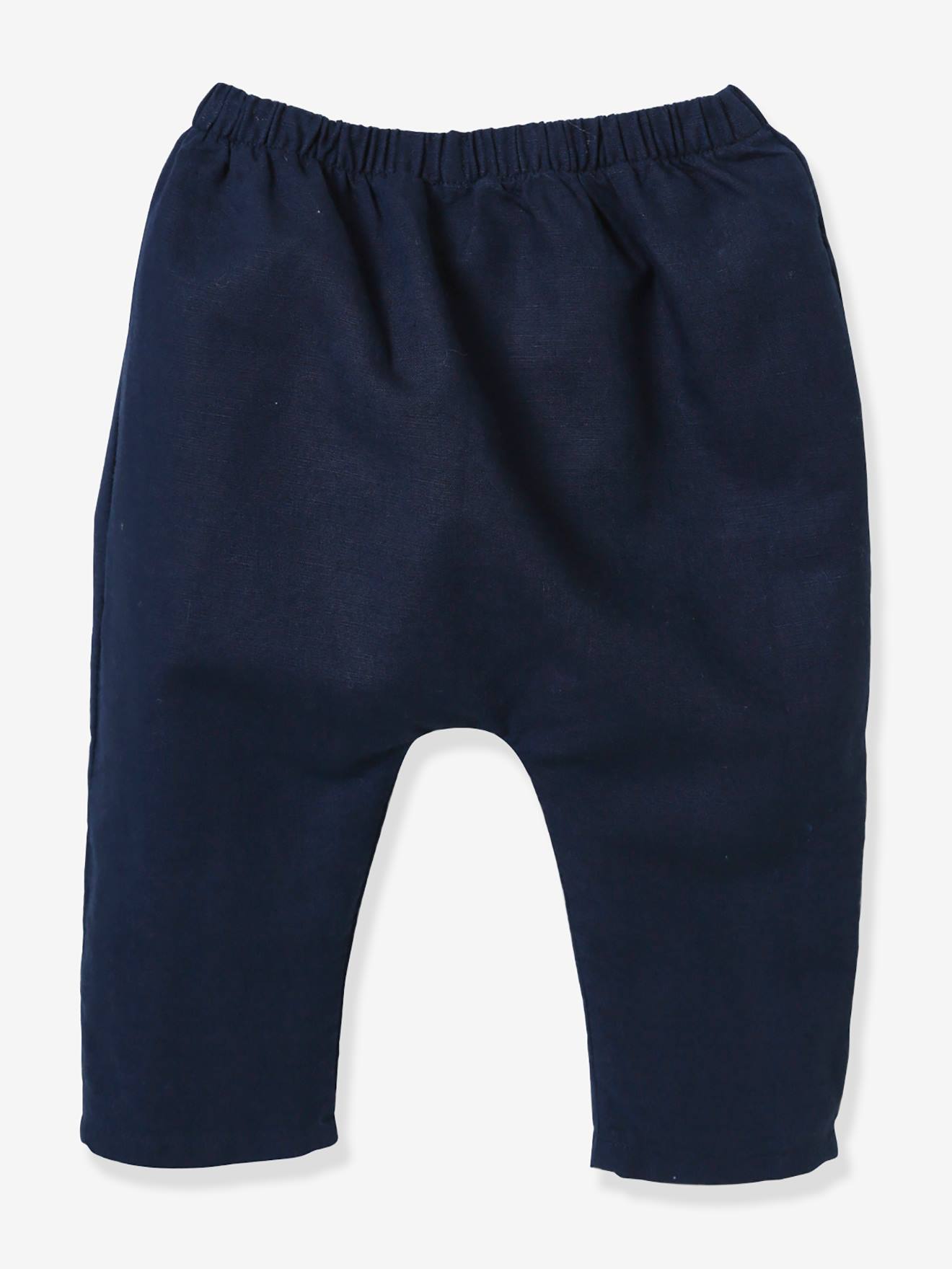 Sarouel bébé en lin et coton CYRILLUS beige
