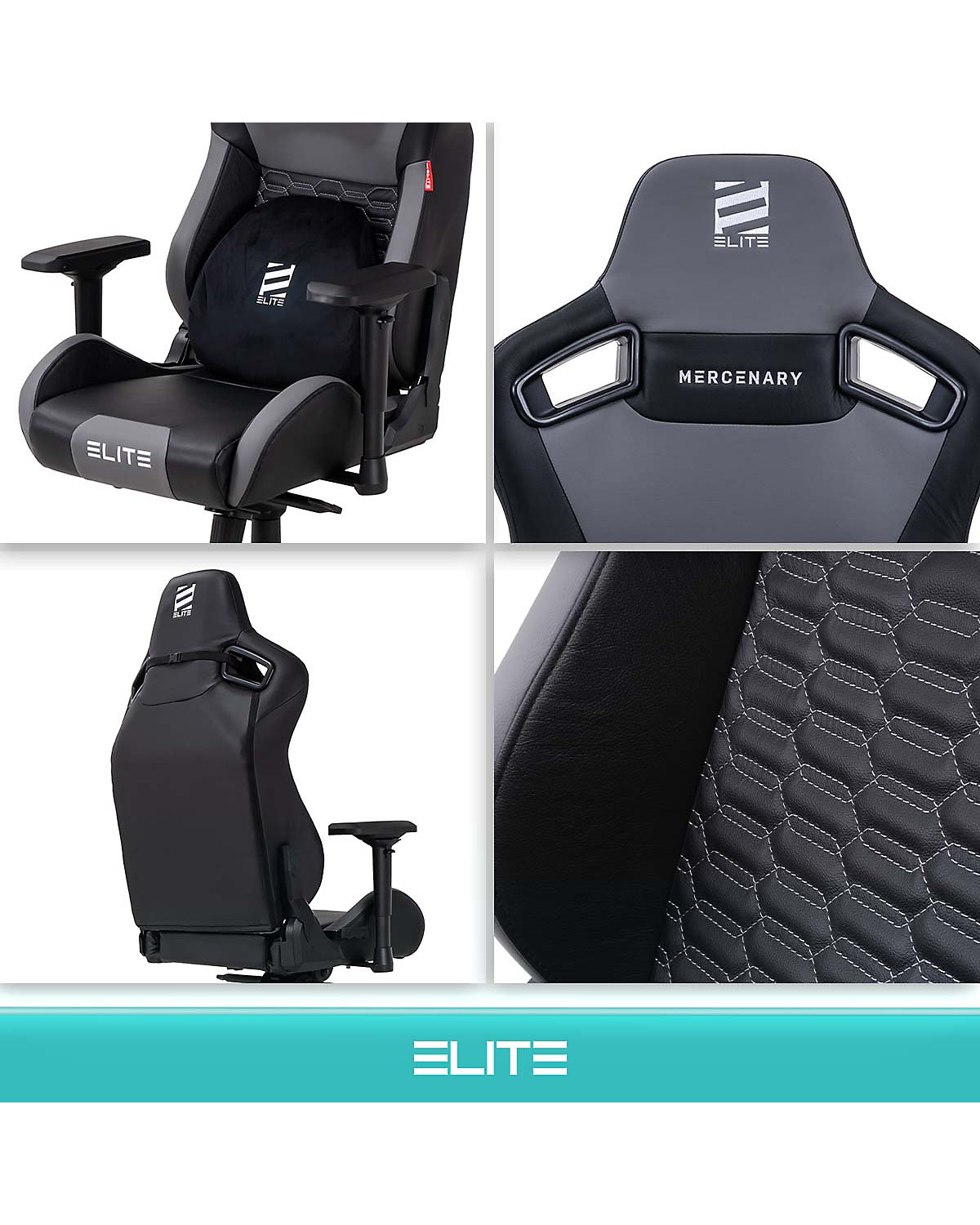 Gaming Stuhl MERCENARY - Ergonomischer Luxus Gaming Stuhl - 4D Armlehnen
