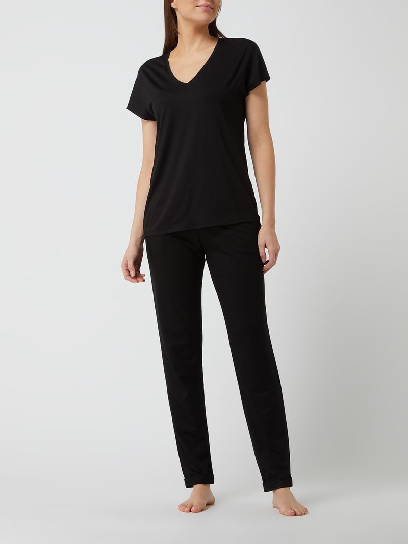 Lounge-Hose mit Modal-Anteil in schwarz