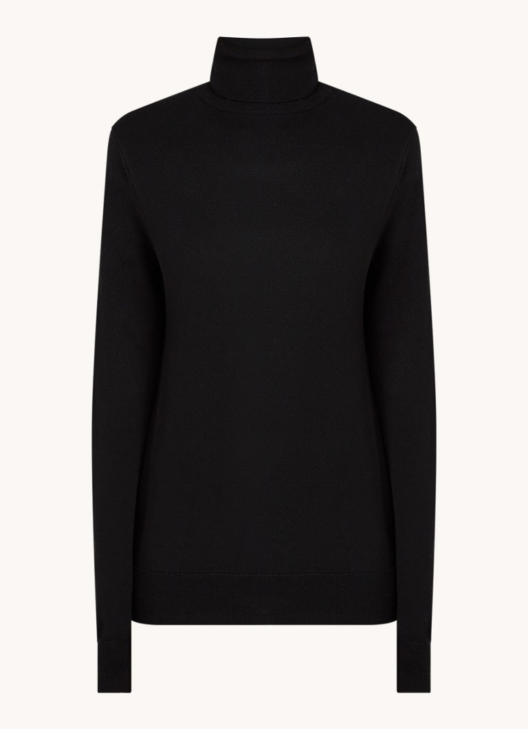 Frankie Shop Eve finstrikket polokragegenser laget av merinoull