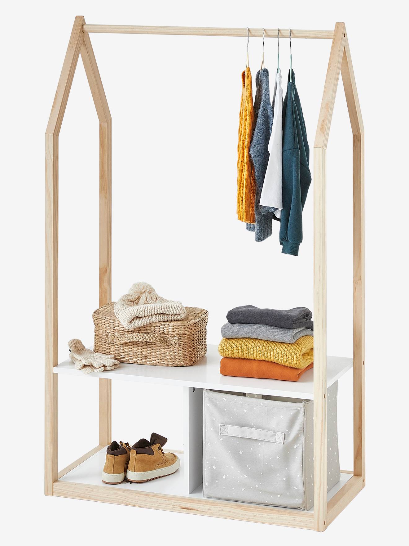 Portant Maison blanc / bois