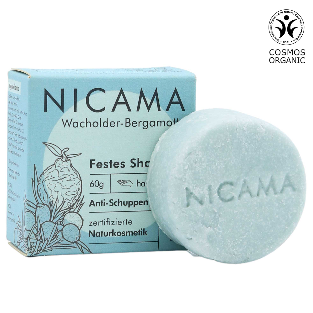 Nicama Festes Shampoo Wacholder-Bergamotte 60 g