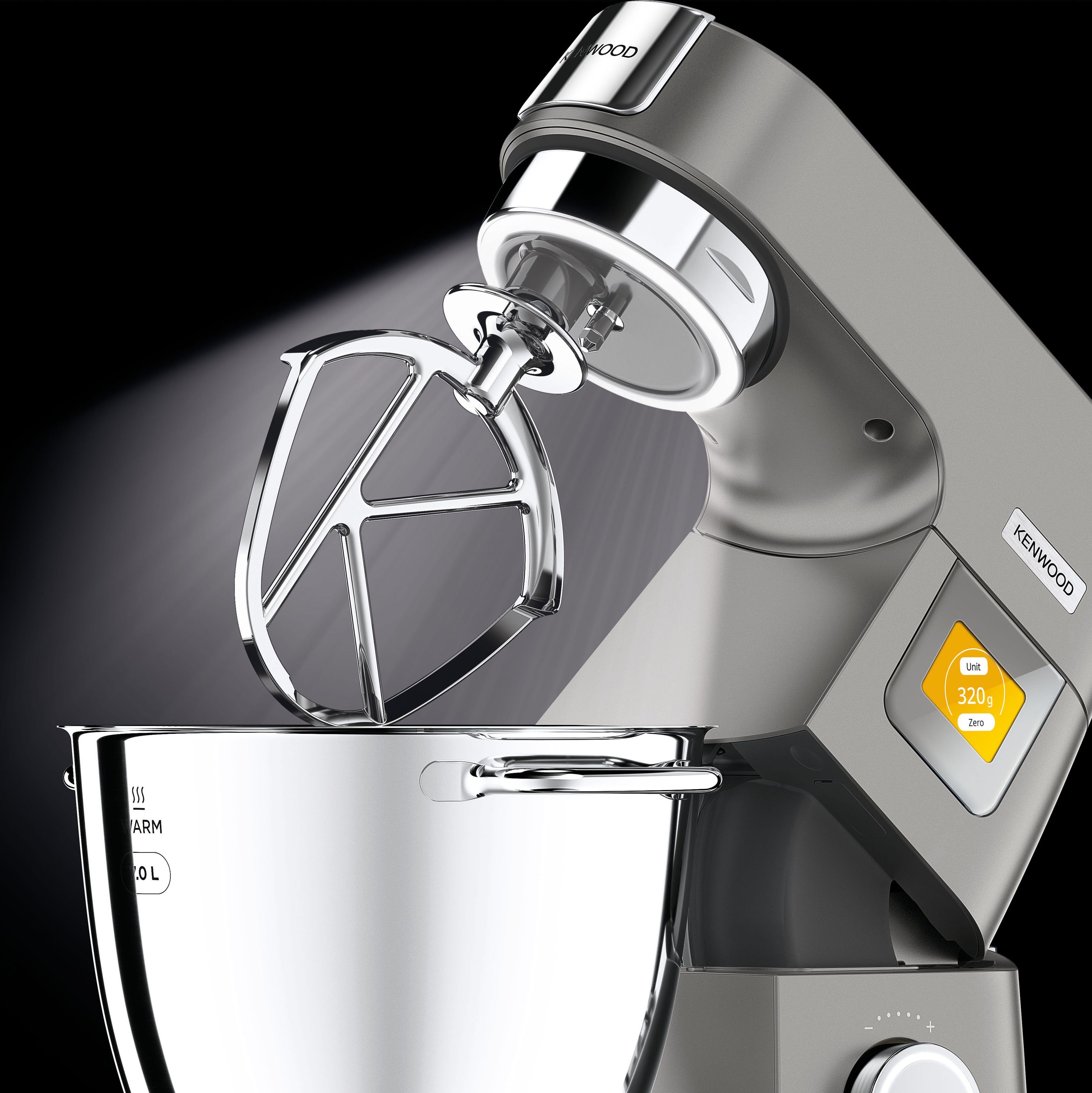 KENWOOD Küchenmaschine Titanium Chef Patissier XL KWL90.594SI, 1400 W, 7 l Schüssel, Wärmefunktion, zusätzliche 5 l Schüssel, inkl. umfangreiches Zubehör